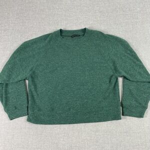 Nally & Millie Sweater Womens XS Green Polyester Rayon Crew Neck Knit Pullover